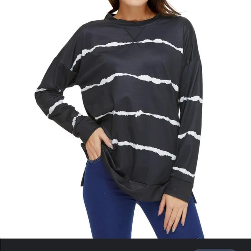 Qearal Striped Long Sleeve Shirt Size 2XL